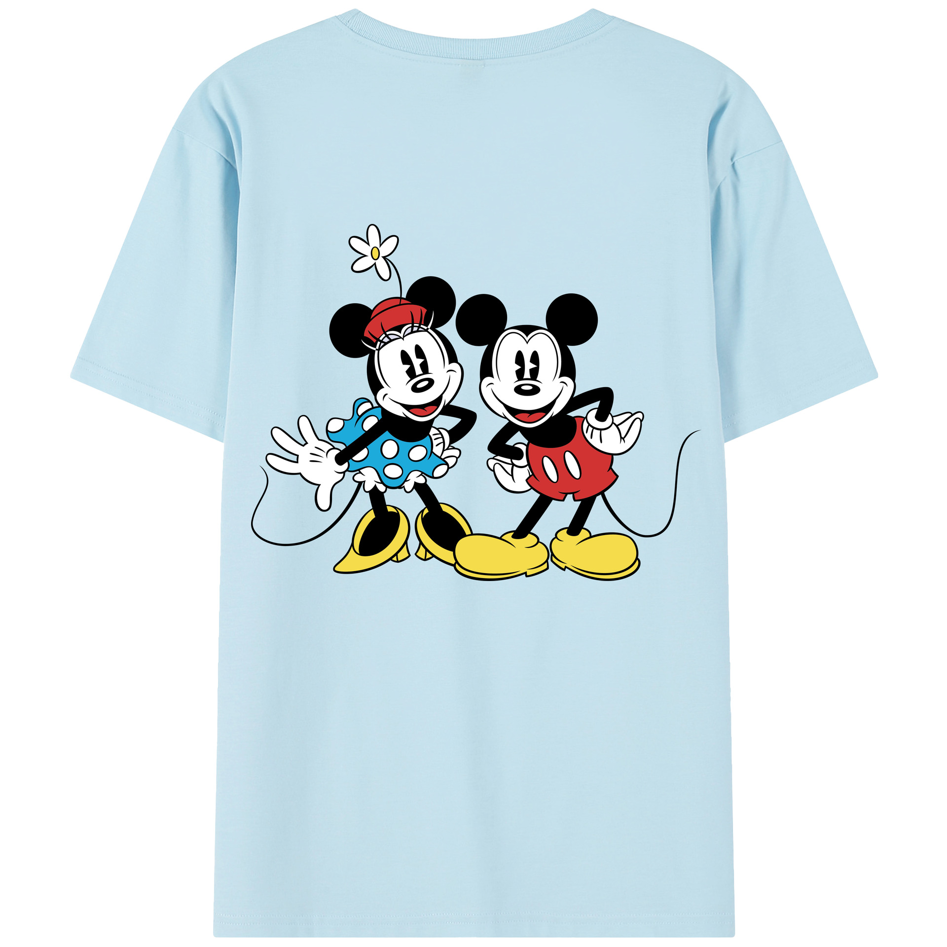 （画像用） ミッキーマウス Mickey Mouse 綿100％半袖Tシャツ（背面プリント）